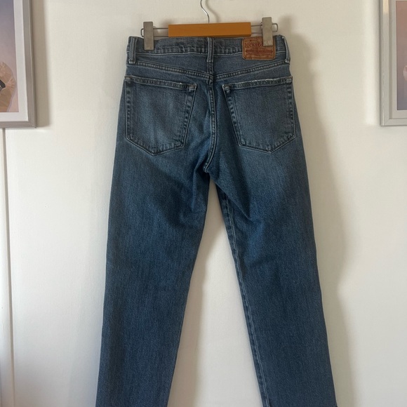 Lucky Brand Women's Distressed Dark Blue Straight Jeans - Picture 2 of 4